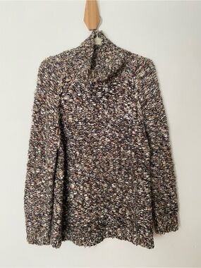 Suncoo Paris Peregrine Sweater Cozy Chunky Knit Turtleneck Marled Multi Colour s